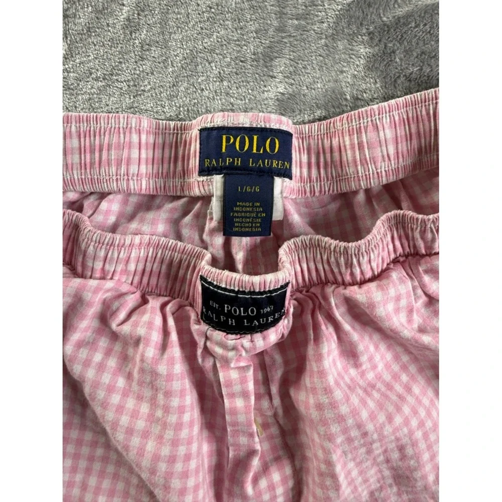 Polo Ralph Lauren Sleepwear Men's Sleep Shorts L Pink Embroidered Pony Logo